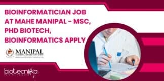 Bioinformatician Job at MAHE