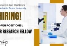 JNU MSc Biotech, Biochem, Life Sciences & Mol Bio SRF Job, Applications Invited JNU MSc Biotech