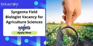 Syngenta Field Biologist Job Opening - Apply Now