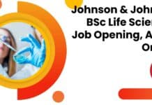 Johnson & Johnson BSc Life Sciences Job Opening, Apply Online Johnson & Johnson BSc