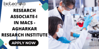 MACS-ARI Pune Research Associate Biological Sciences, Applications Invited