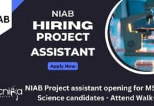 NIAB MSc Mol Bio, Biotech, Microbiology & Life Sciences Project Job – Attend Walk-In NIAB MSc Mol Bio