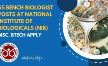 NIB Bench Biologists Vacancies