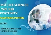 NII MSc Life Sciences JRF/SRF Job Opportunity – Applications Invited NII MSc Research Jobs
