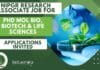 NIPGR Research Associate Job For PhD Mol Bio, Biotech & Life Sciences – Applications Invited NIPGR Research