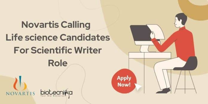 Novartis Scientific Writer Job