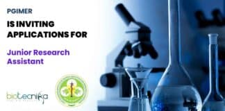PGIMER Jr. Research Assistant Job For MSc Life Sciences, Mol Bio & Bioinformatics, Applications Invited