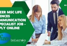 Pfizer MSc Life Sciences Communications Specialist Job – Apply Online Pfizer MSc Life Sciences Communications