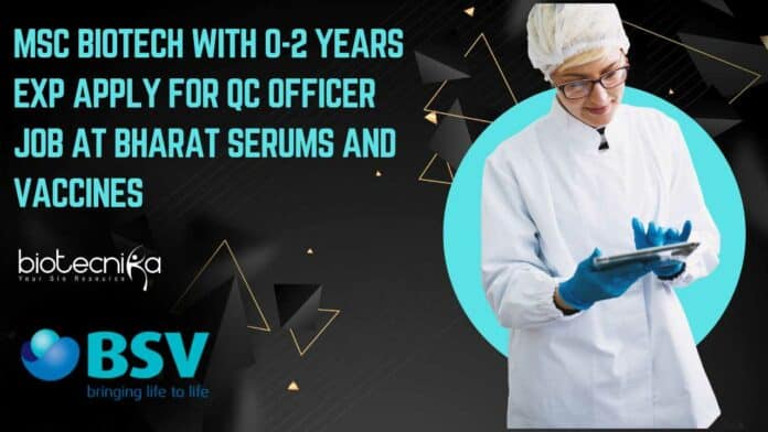 QC Officer Job BSV