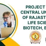 CURAJ Project Job For MSc Biotech, Biochem, Life Sciences