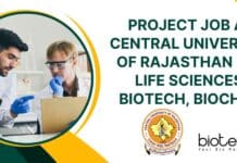 CURAJ Project Job For MSc Biotech, Biochem, Life Sciences & Microbiology CURAJ Project Job For MSc Biotech, Biochem, Life Sciences