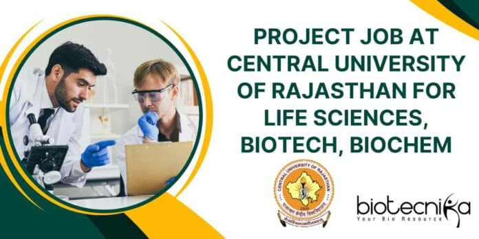 CURAJ Project Job For MSc Biotech, Biochem, Life Sciences