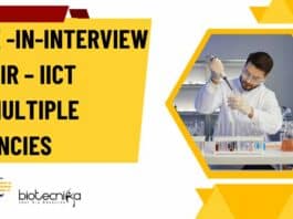 CSIR-IICT BSc, MSc, BTech Biotech, Life Sciences Jobs - Walk-In