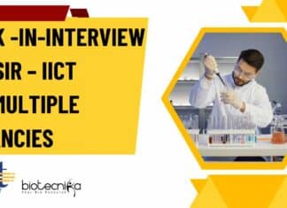 CSIR-IICT BSc, MSc, BTech Biotech, Life Sciences Jobs - Walk-In