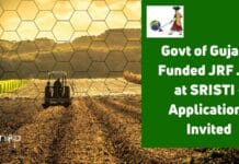 Govt of Gujarat Funded JRF Job at SRISTI – Applications Invited SRISTI JRF Job Opening