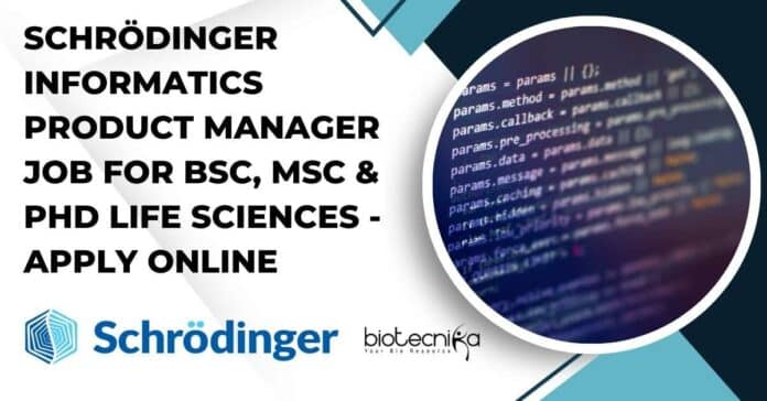 Schrödinger Informatics Product Manager