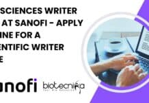 Life Sciences Writer Job at Sanofi – Apply Online For A Scientific Writer Role Scientific Writing Jobs 2023