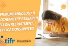 TIFR Mumbai Biology & Biochemistry Research Fellow Recruitment, Applications Invited TIFR Mumbai Biology Biochemistry