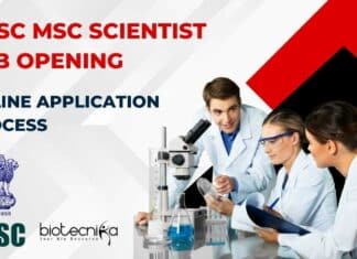 UPSC Biochemistry Scientist Recruitment