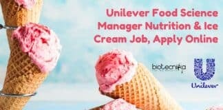 Unilever Food Science Manager