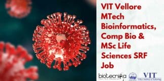 VIT Vellore MTech Bioinformatics