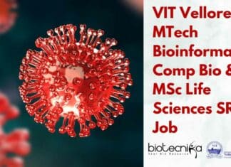 VIT Vellore MTech Bioinformatics