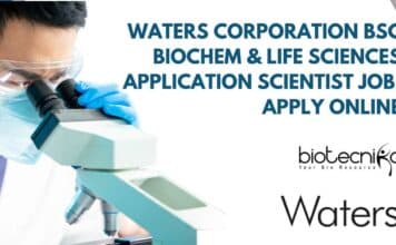 Waters Corporation BSc Biochem & Life Sciences Application Scientist Job, Apply Online Waters Corporation BSc Biochem