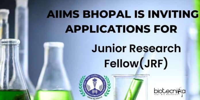 AIIMS Bhopal Research Fellow Job For MSc Life Sciences