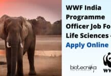 WWF India Programme Officer Job For Life Sciences – Apply Online WWF India Programme Officer