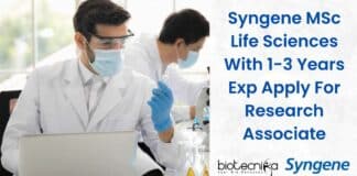Syngene Research Associate Life