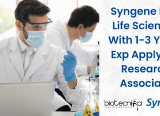 Syngene Research Associate Life