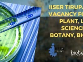 IISER Tirupati JRF Vacancy