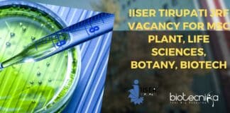 IISER Tirupati JRF Vacancy