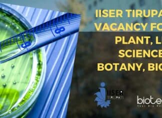 IISER Tirupati JRF Vacancy