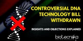 DNA Technology Bill Withdrawn