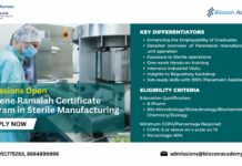 Syngene Ramaiah Certificate Program in Sterile Manufacturing for Graduate Students Syngene Ramaiah Certificate Program in Sterile Manufacturing for Graduate Students