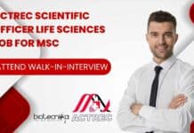 ACTREC Scientific Officer Life
