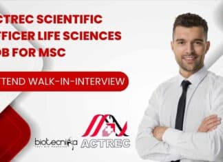 ACTREC Scientific Officer Life