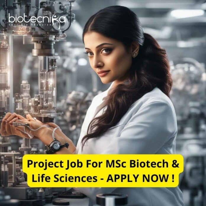 RCB Project Job For MSc Biotech