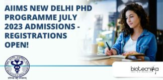 AIIMS Delhi 2023 PhD