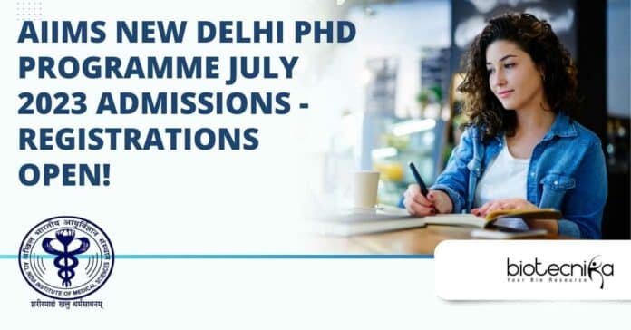 AIIMS Delhi 2023 PhD