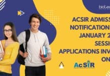 AcSIR Admission Notification For January 2024 Session – Applications Invited Online AcSIR Admission Notification 2024 New