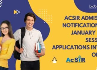 AcSIR Admission Notification 2024 New