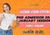 AcSIR CSIR-CFTRI PhD 2024