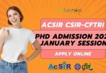AcSIR CSIR-CFTRI PhD Admission 2024 January Session, Apply Online AcSIR CSIR-CFTRI PhD 2024