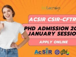 AcSIR CSIR-CFTRI PhD 2024