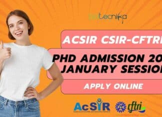 AcSIR CSIR-CFTRI PhD 2024