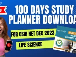 100 Day Planner For CSIR NET