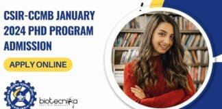 CCMB 2024 PhD Admission