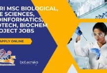 CDRI MSc Biological, Life Sciences, Bioinformatics, Biotech, Biochem Project Jobs – Apply Online CDRI MSc Bioinformatics